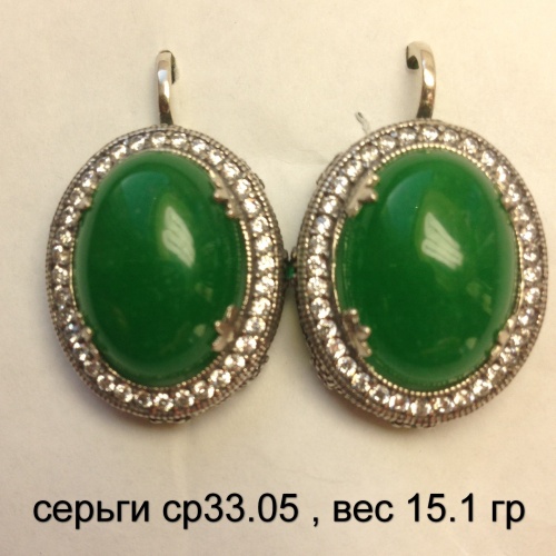 серьги ср33.05 , вес 15.1 гр