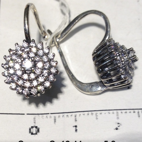 Серьги Ср 16.44, вес 5.6 гр.